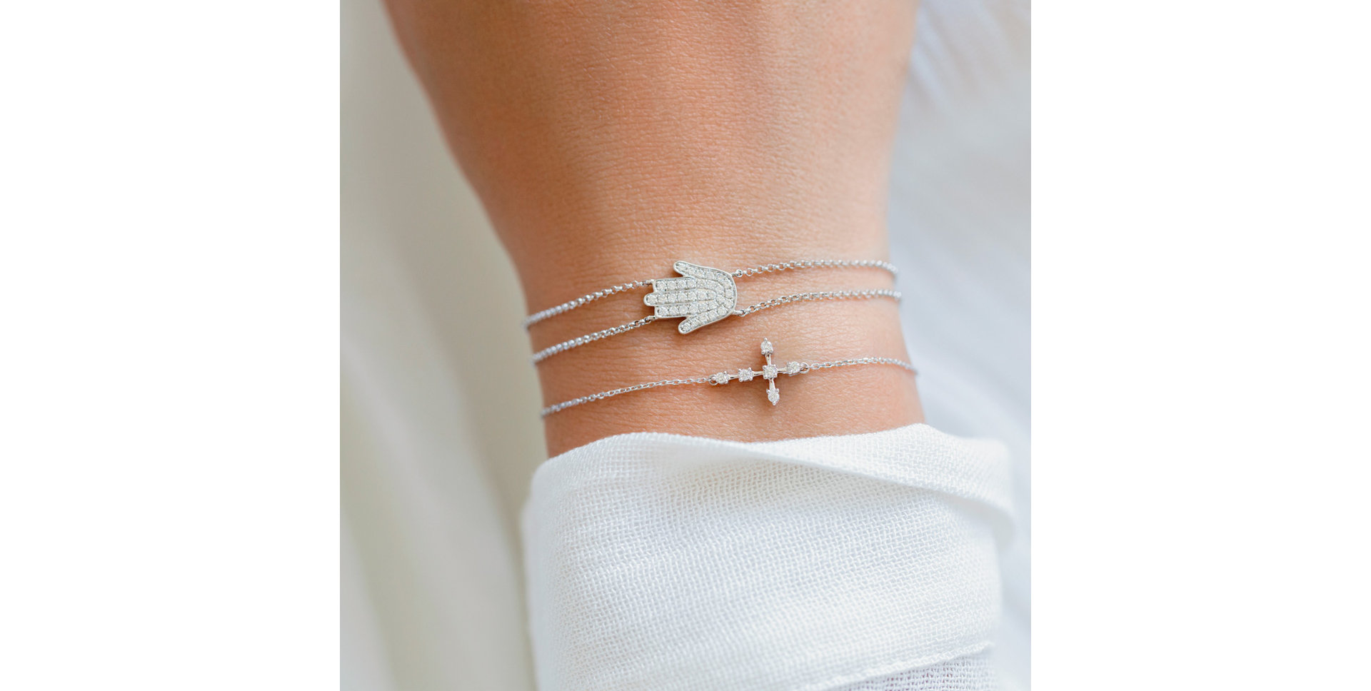 Náramok s diamantmi Sparkling Cross