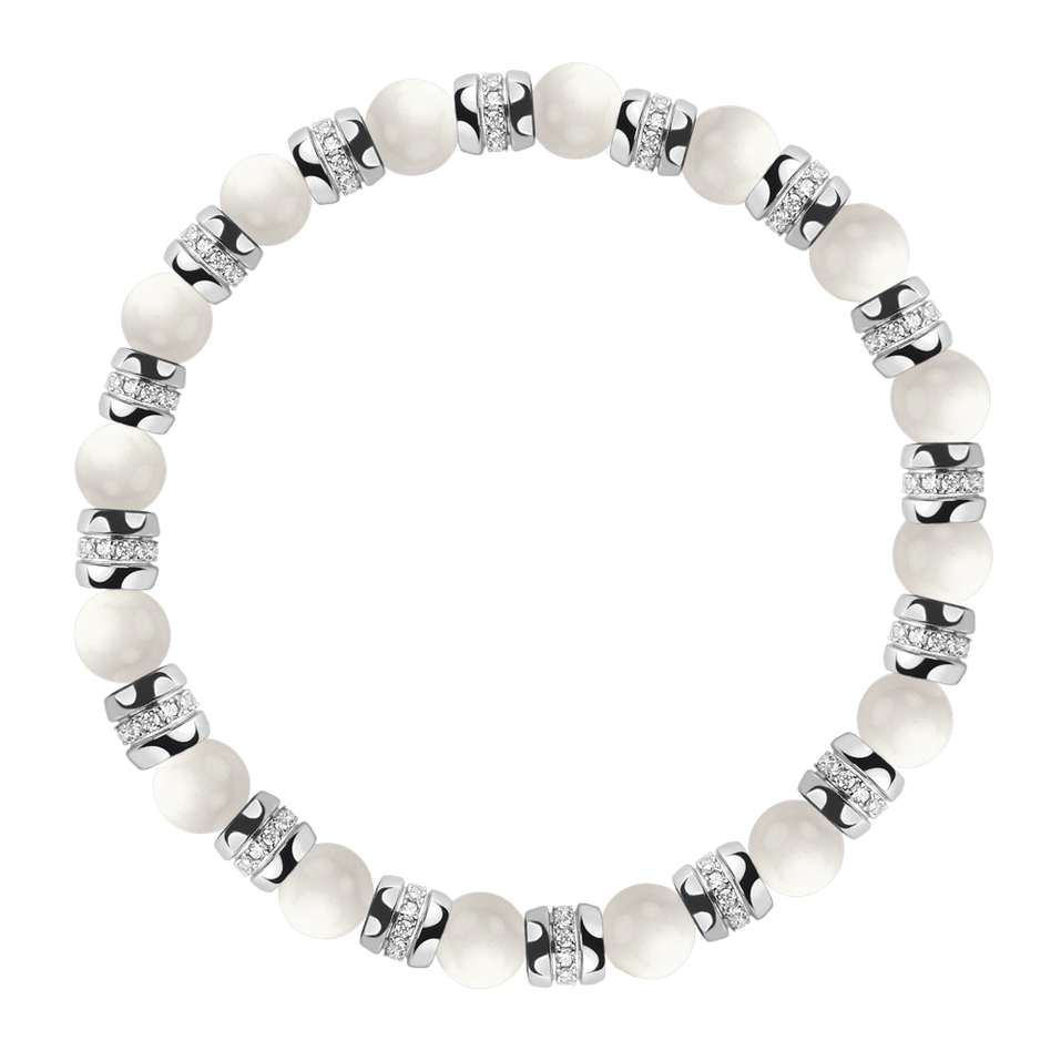 Náramok s diamantmi a achátmi Essential Shine