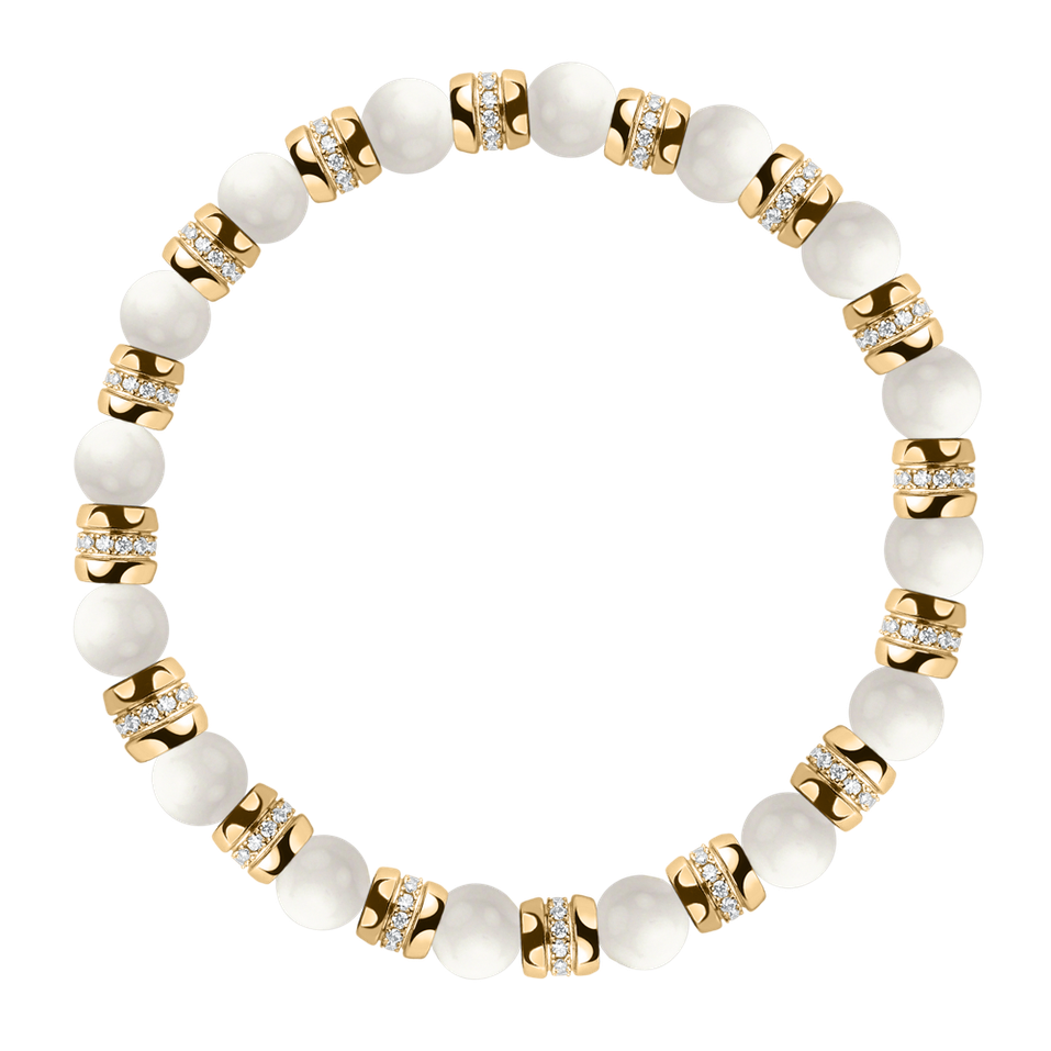 Náramok s diamantmi a achátmi Essential Shine