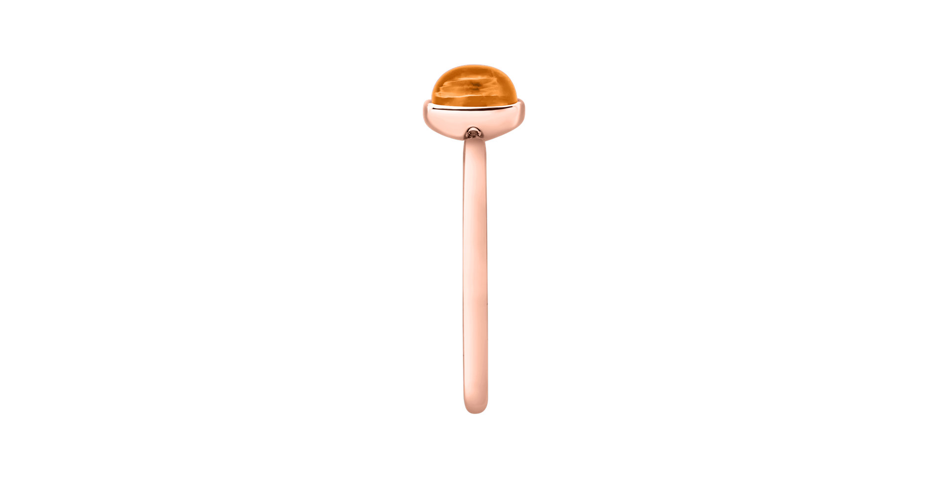 Prsteň s oranžovým mesačným kameňom Bonbon
