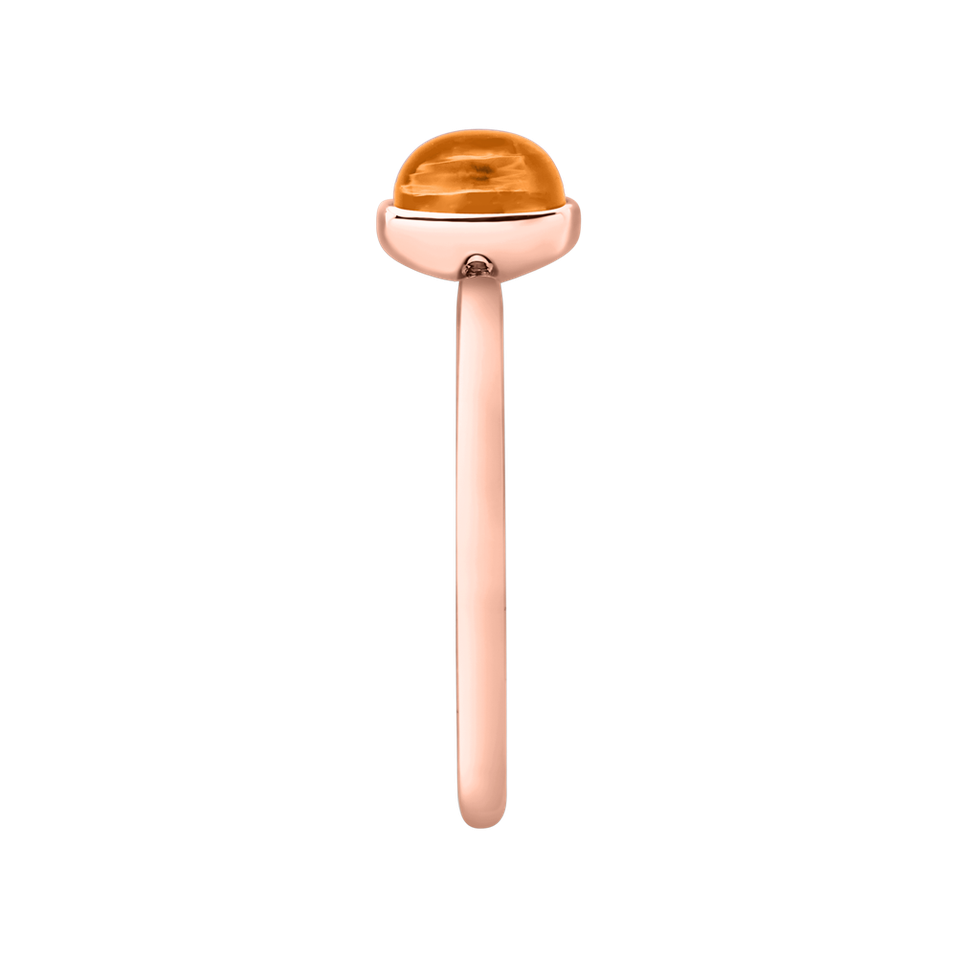 Prsteň s oranžovým mesačným kameňom Bonbon