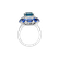 Prsteň so zirkonem, diamantmi a zafírmi Blue Gentility4