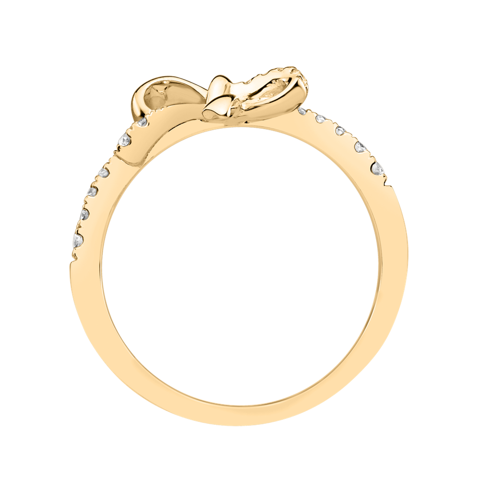 Prsteň s diamantmi Shiny Ribbon