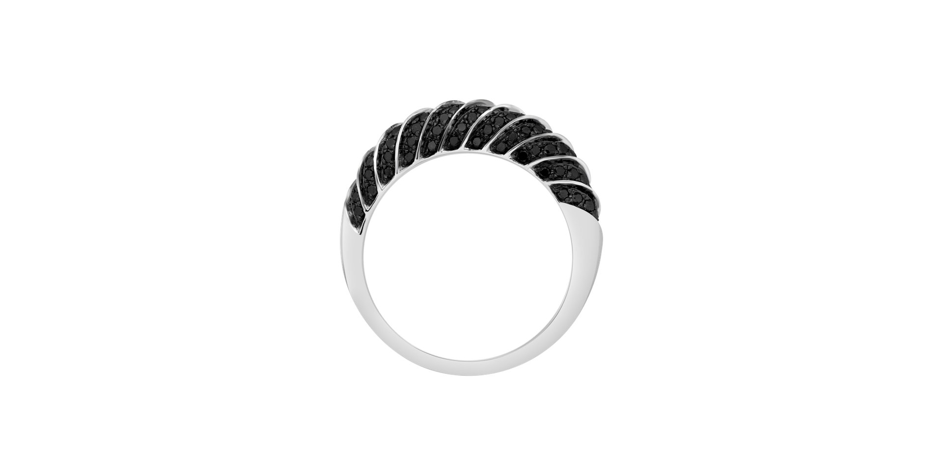 Prsteň s čiernymi diamantmi Precious Touch