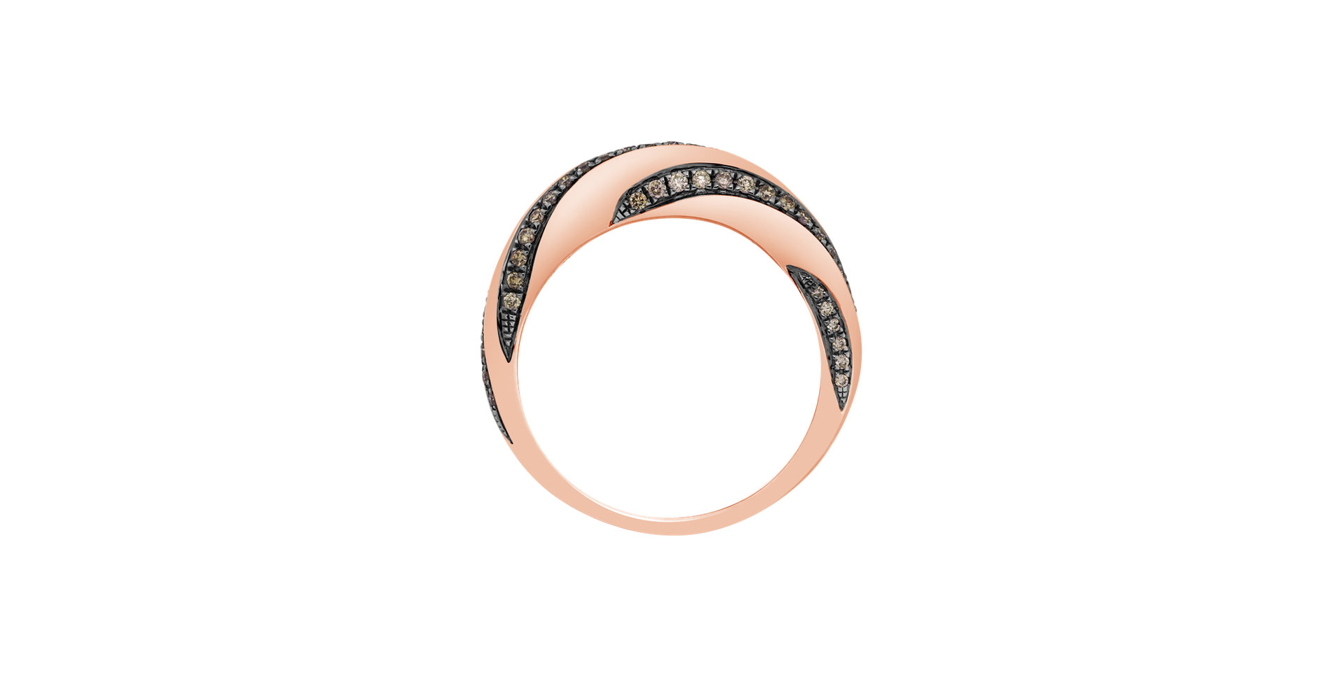 Prsteň s hnedými diamantmi Royal Impression