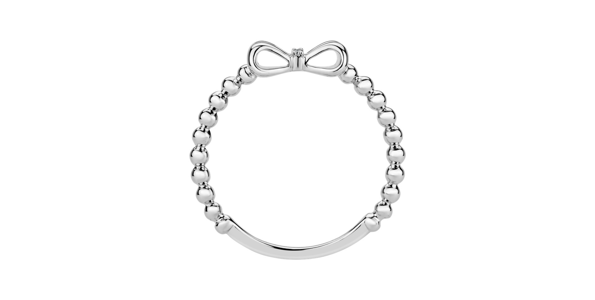 Prsteň s diamantmi Bow Knot