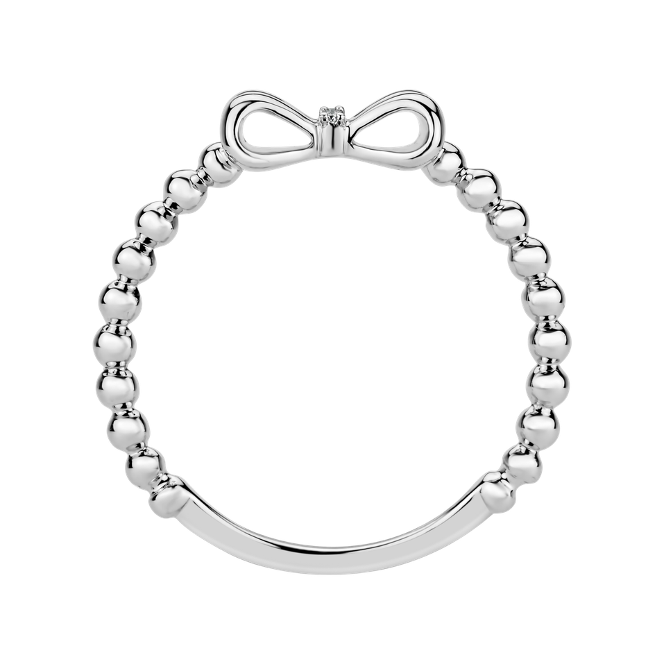 Prsteň s diamantmi Bow Knot