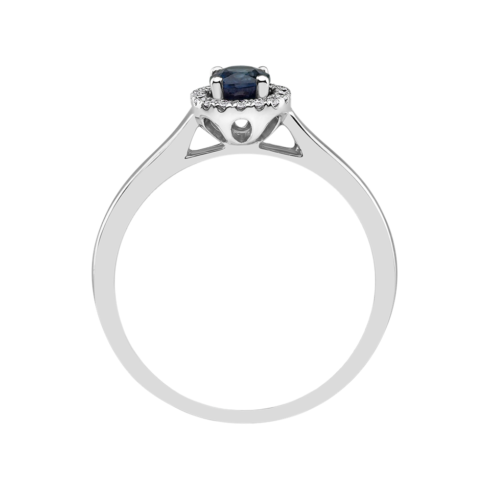 Prsteň s diamantmi a zafírom Princess