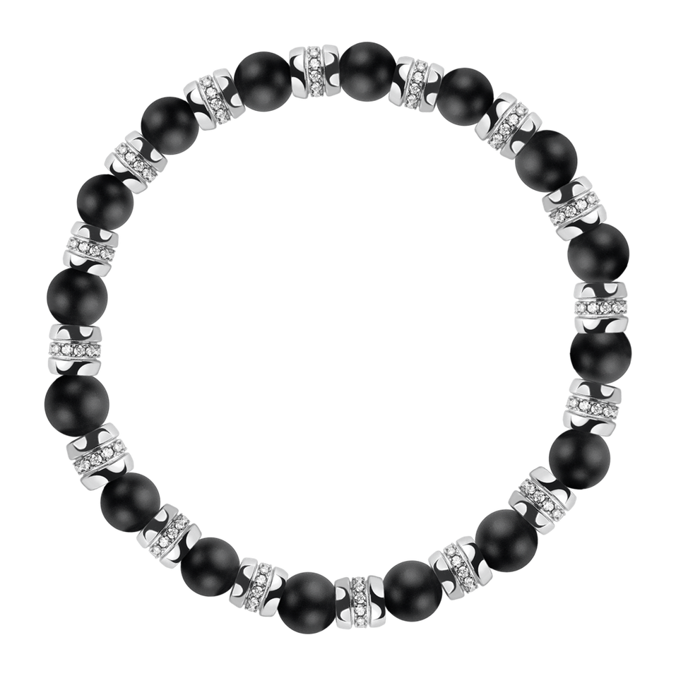 Náramok s diamantmi a achátmi Essential Shine