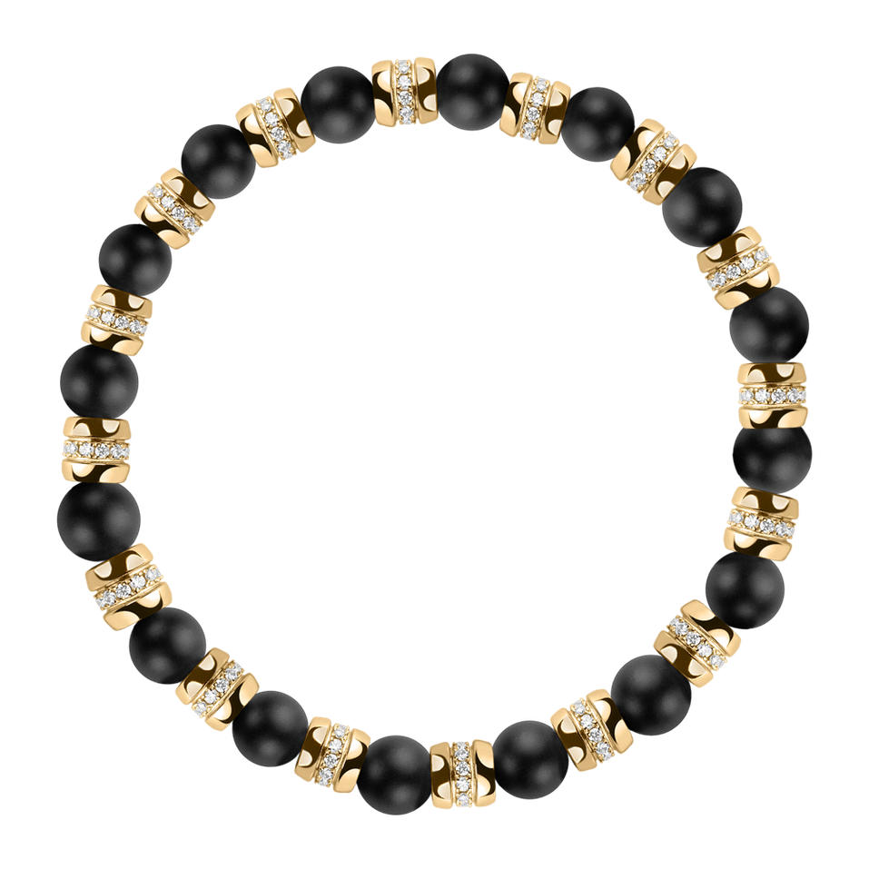 Náramok s diamantmi a achátmi Essential Shine