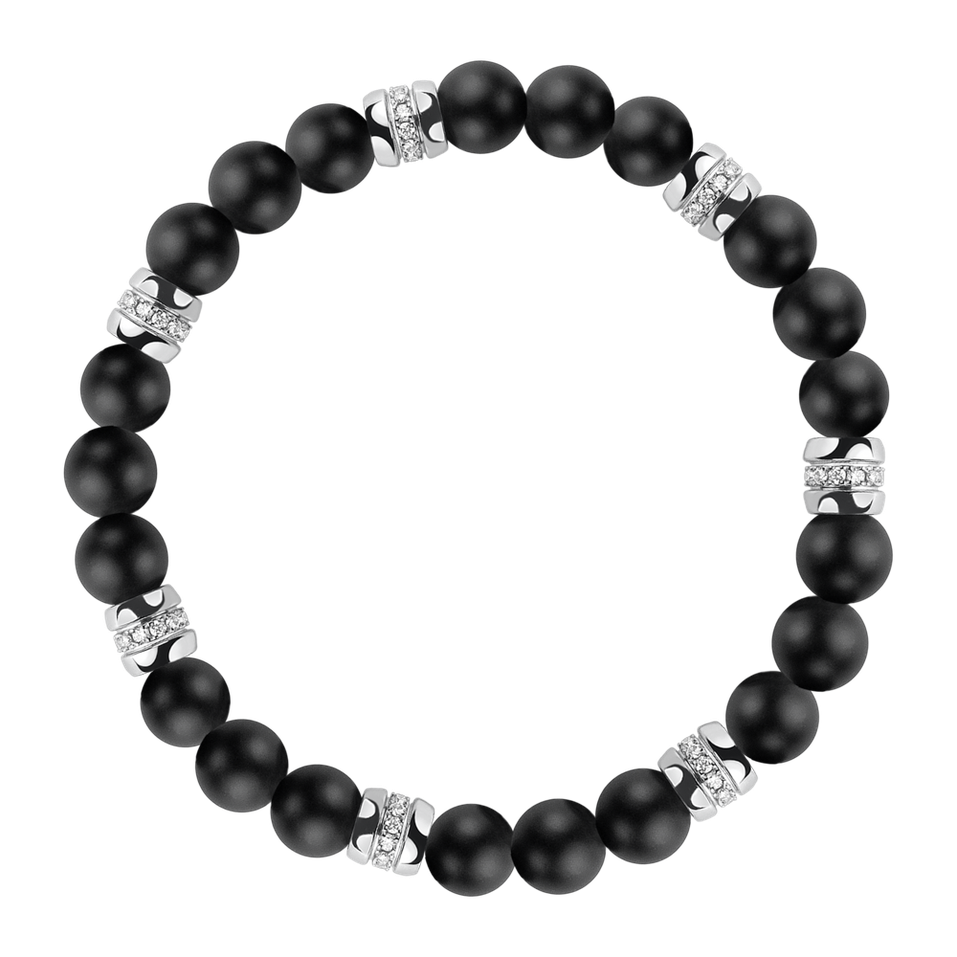 Náramok s diamantmi a achátmi Neverending Style