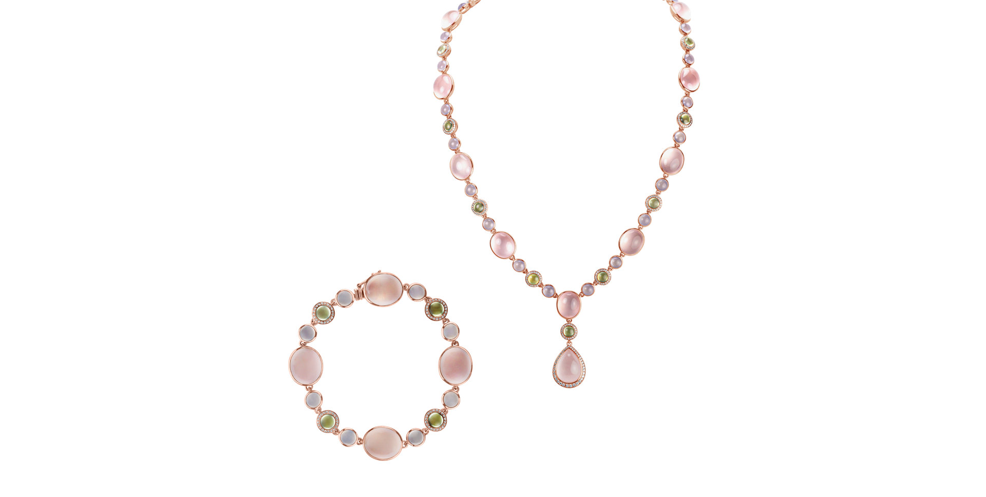 Náramok s diamantmi a drahokamami Spring Breeze