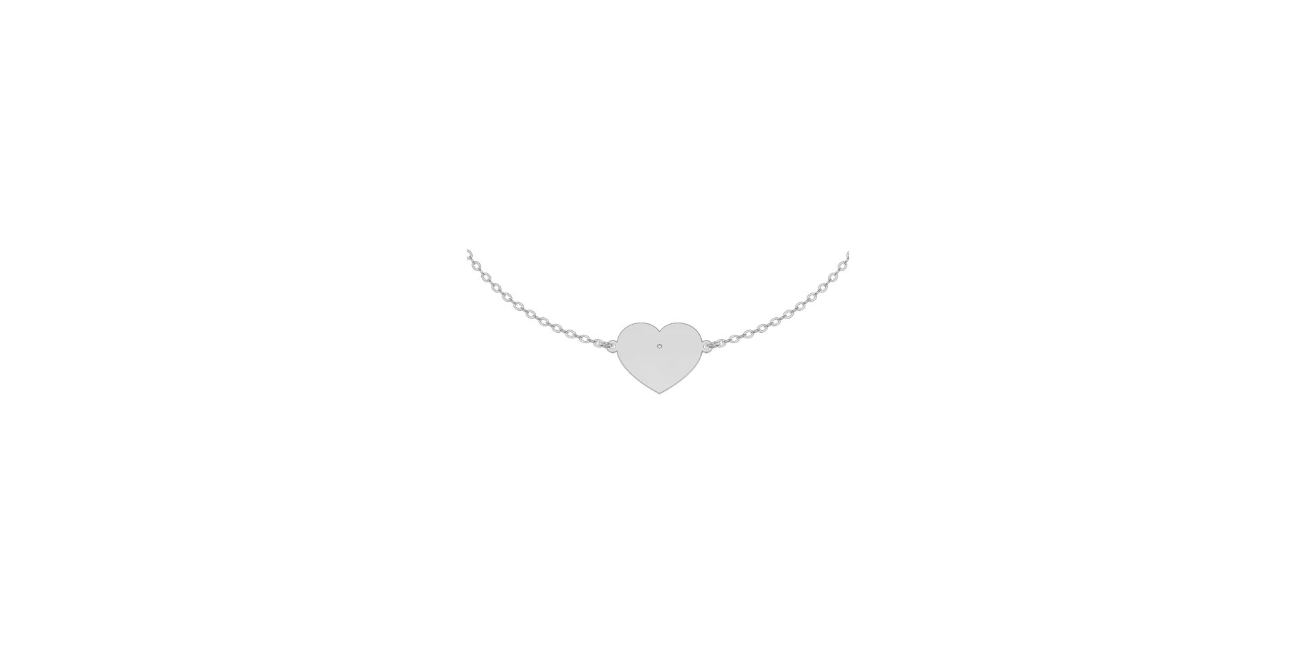 Náramok s diamantom Heart Love