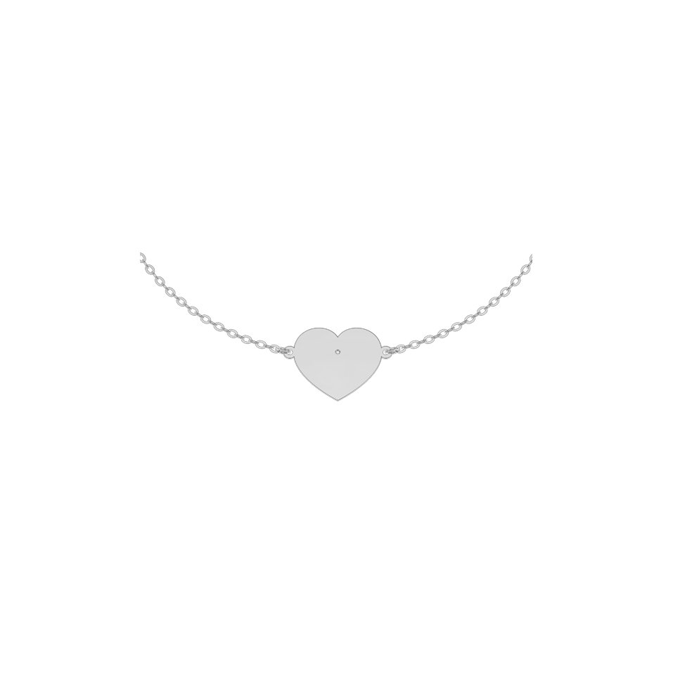 Náramok s diamantom Heart Love