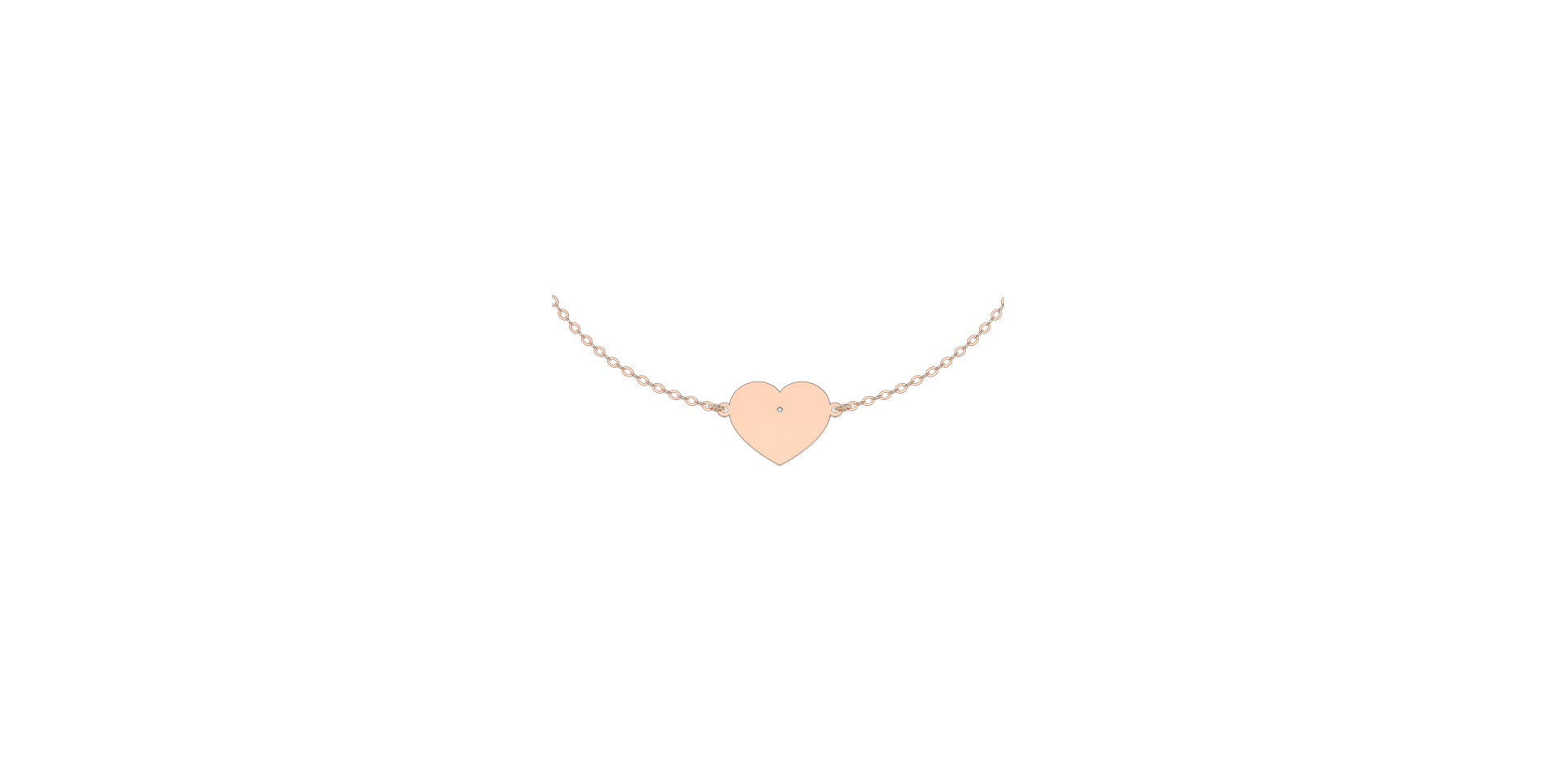 Náramok s diamantom Heart Love