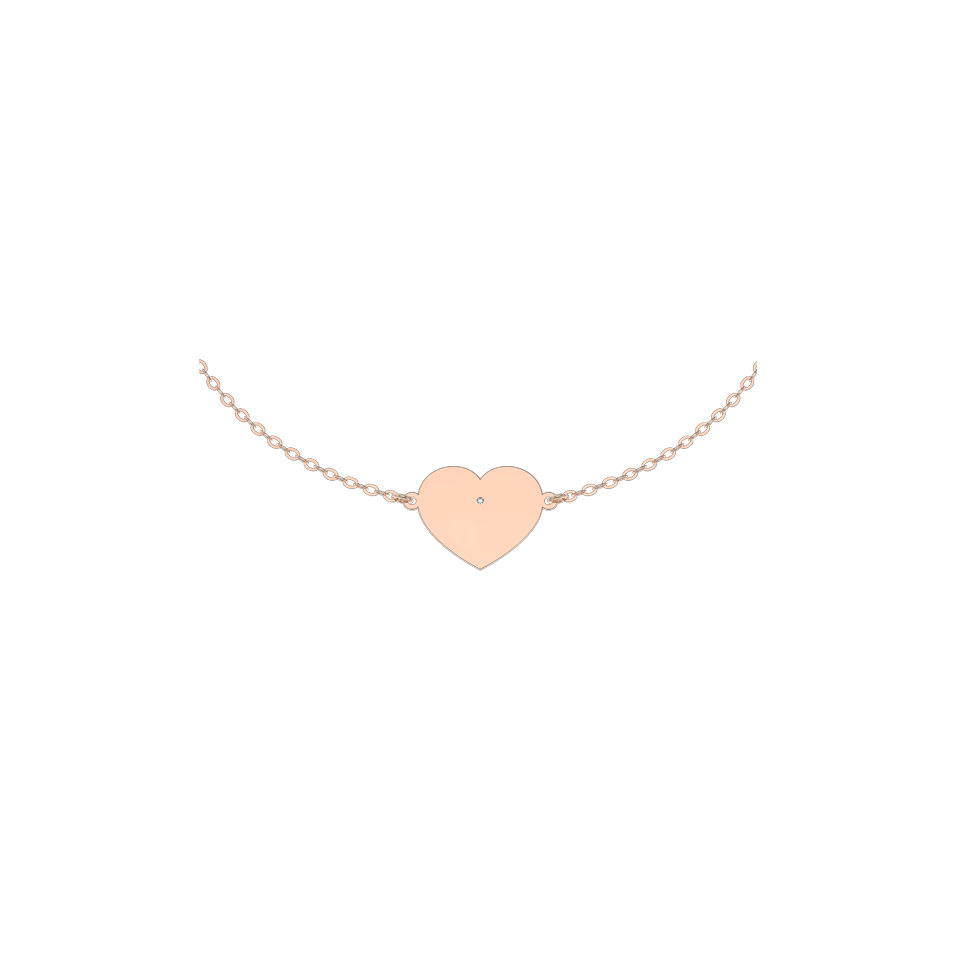 Náramok s diamantom Heart Love