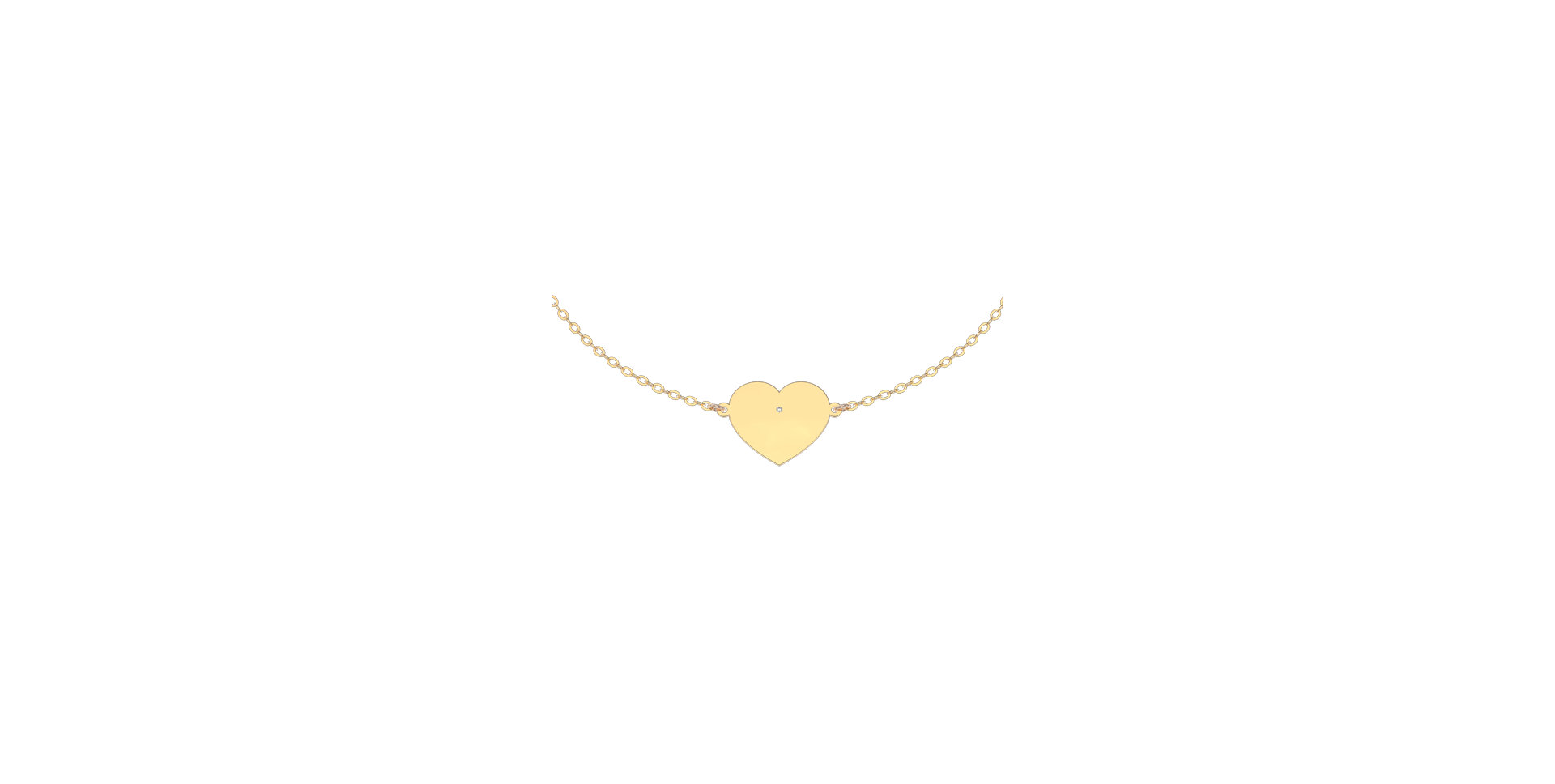 Náramok s diamantom Heart Love