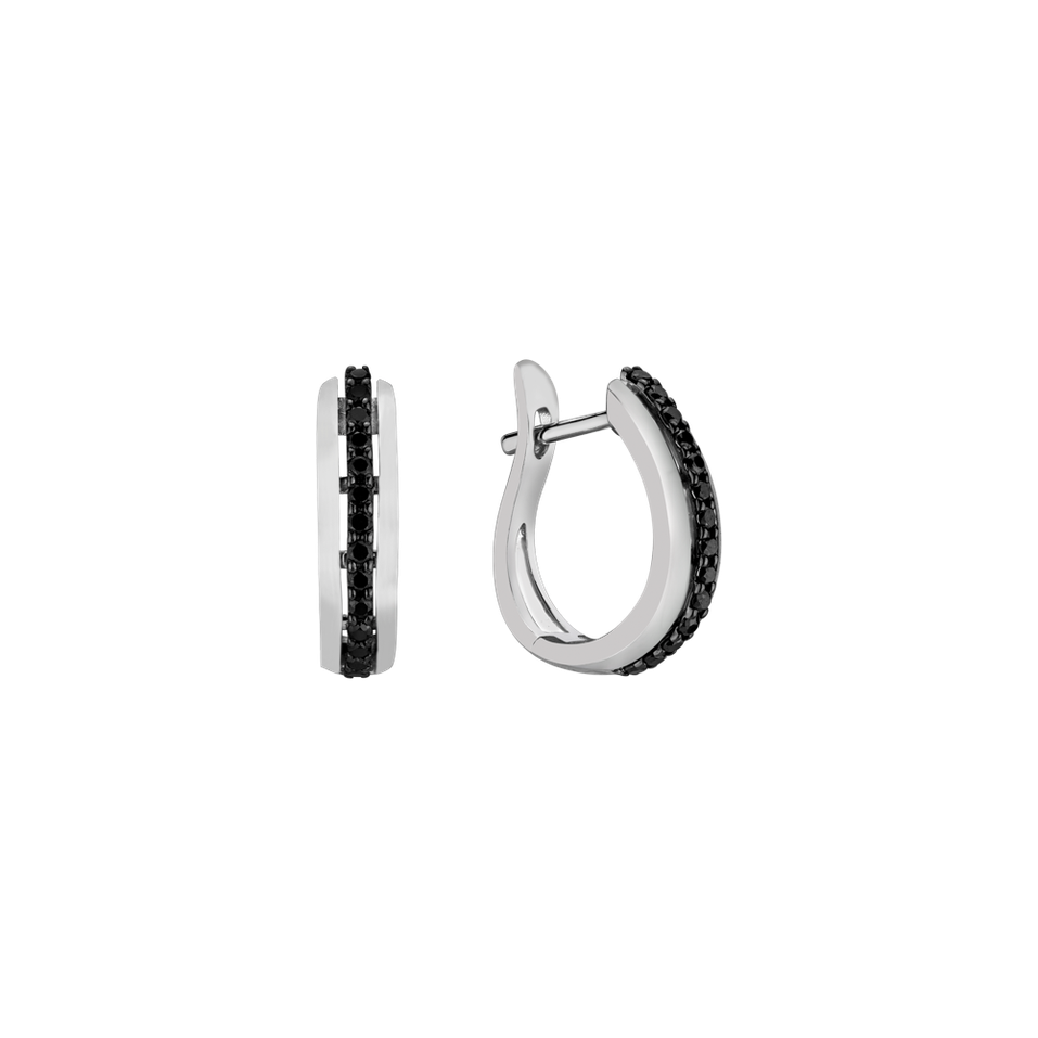 Náušnice s čiernymi diamantmi Pure Soul