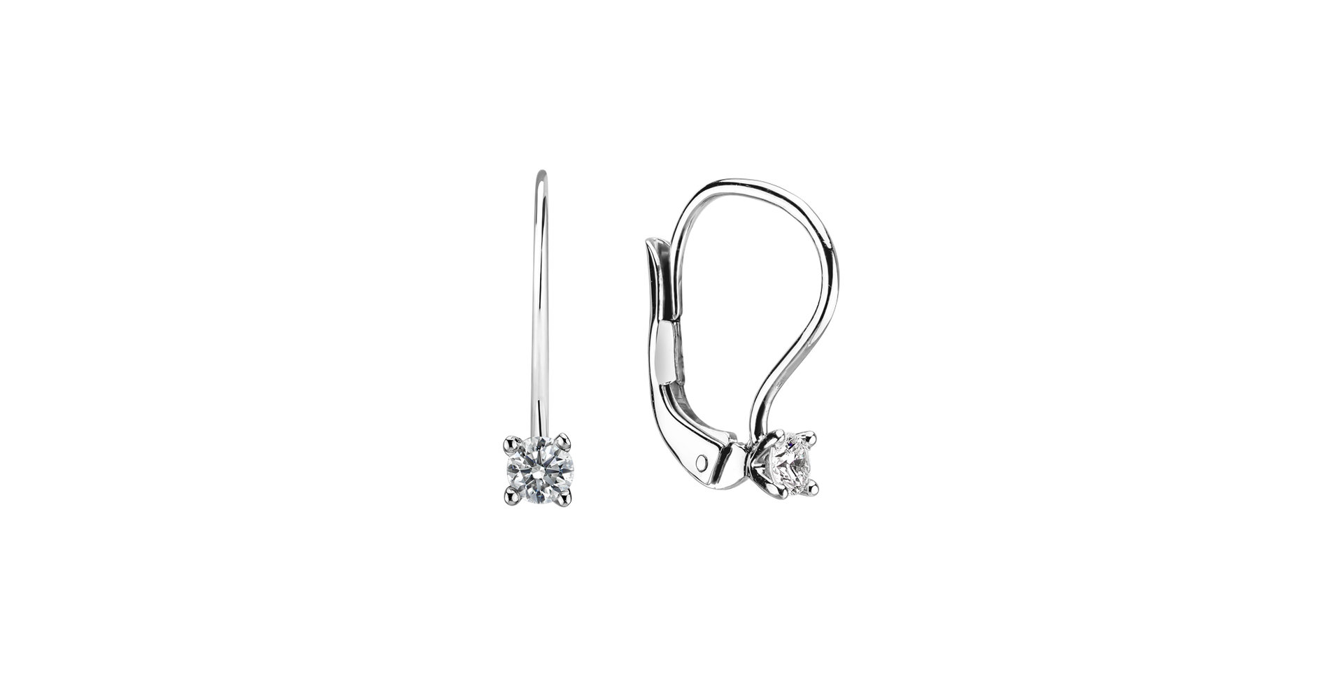 Náušnice s diamantom Gajana