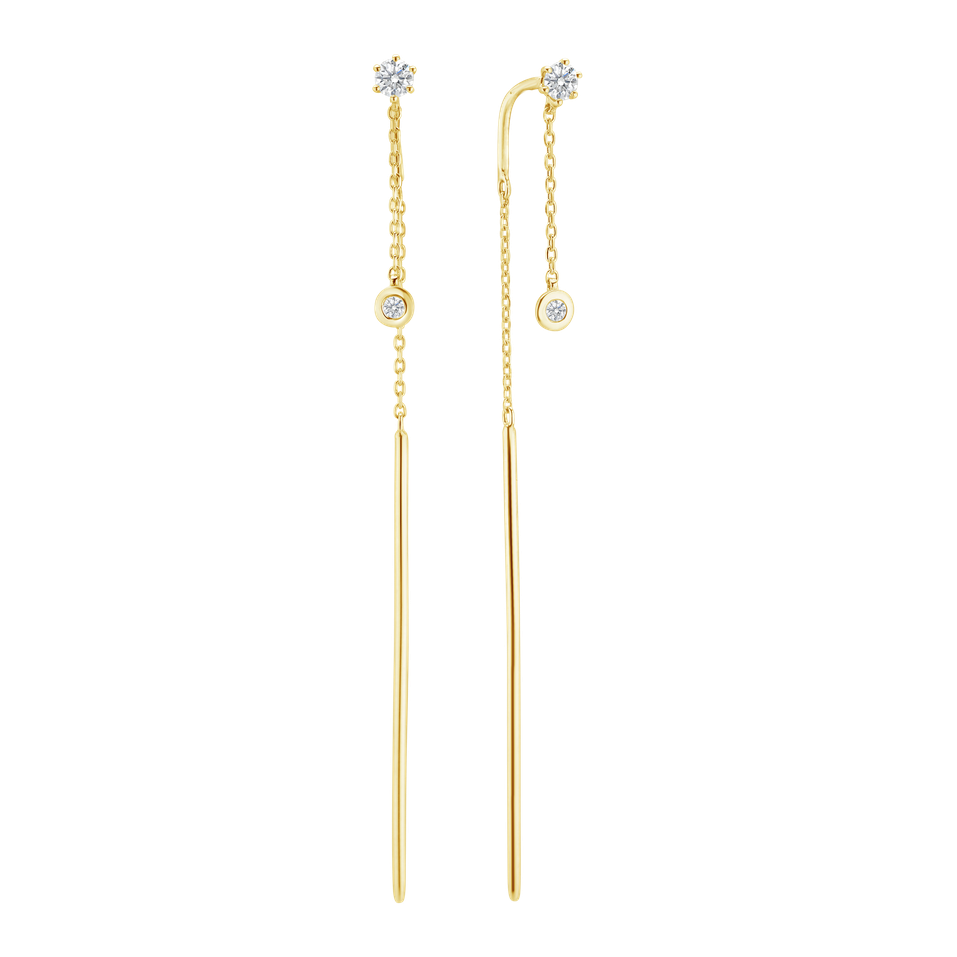 Náušnice s diamantmi Simplicity