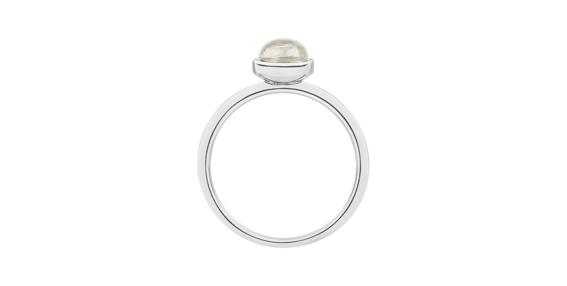 Prsteň s bielym mesačným kameňom Bonbon