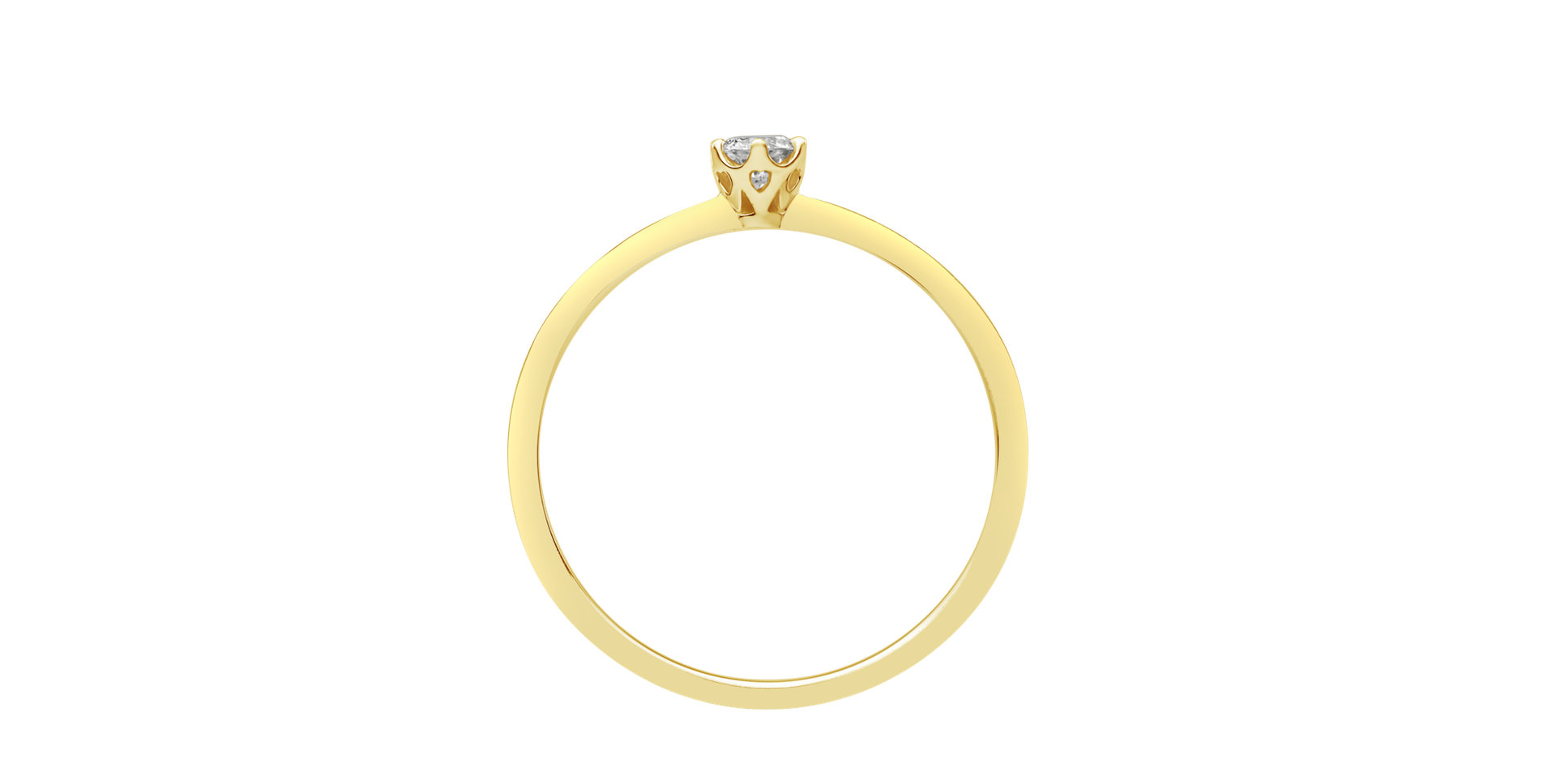 Prsteň s diamantom Flowering Love