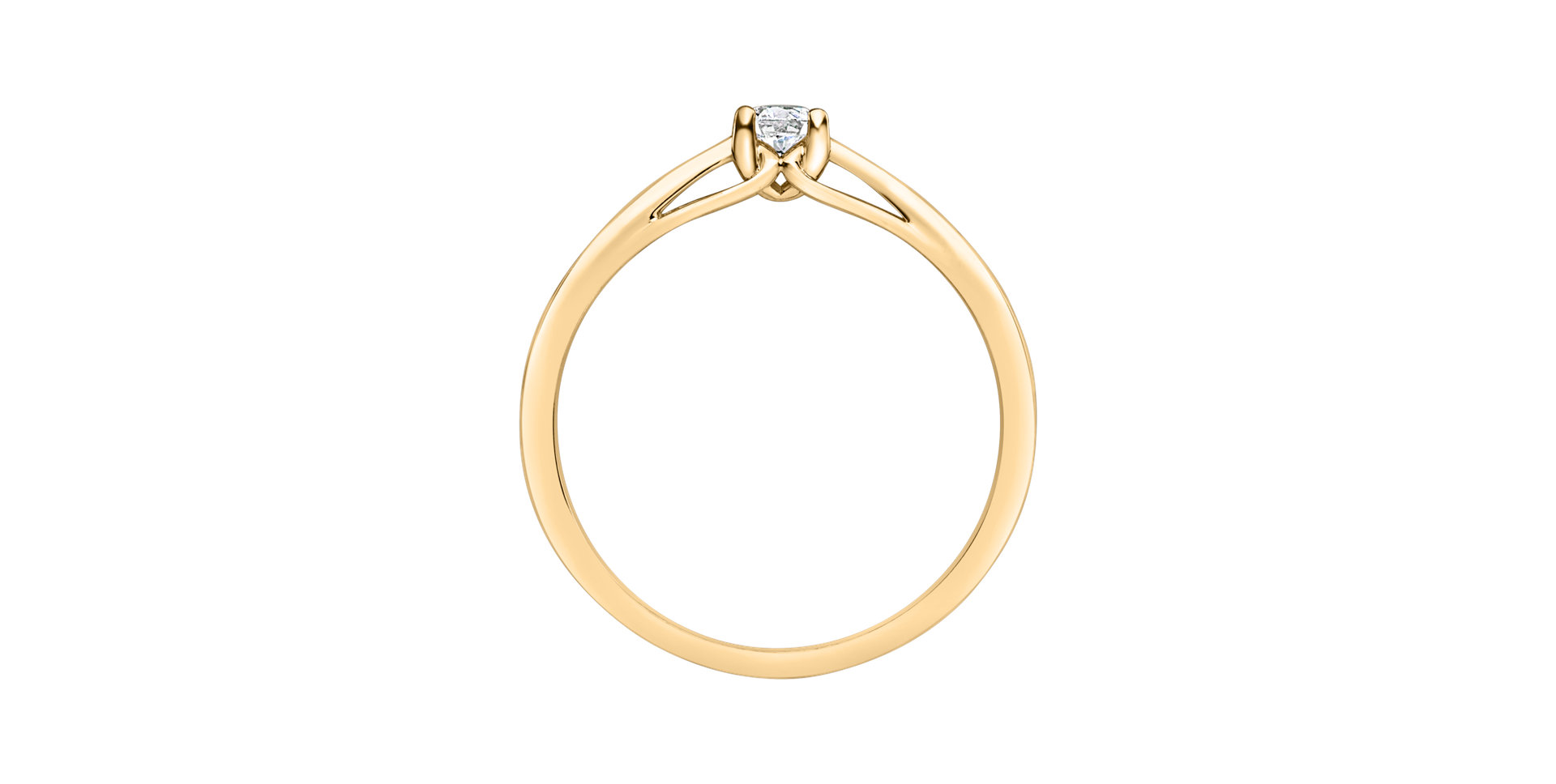 Prsteň s diamantom Glossy Promise