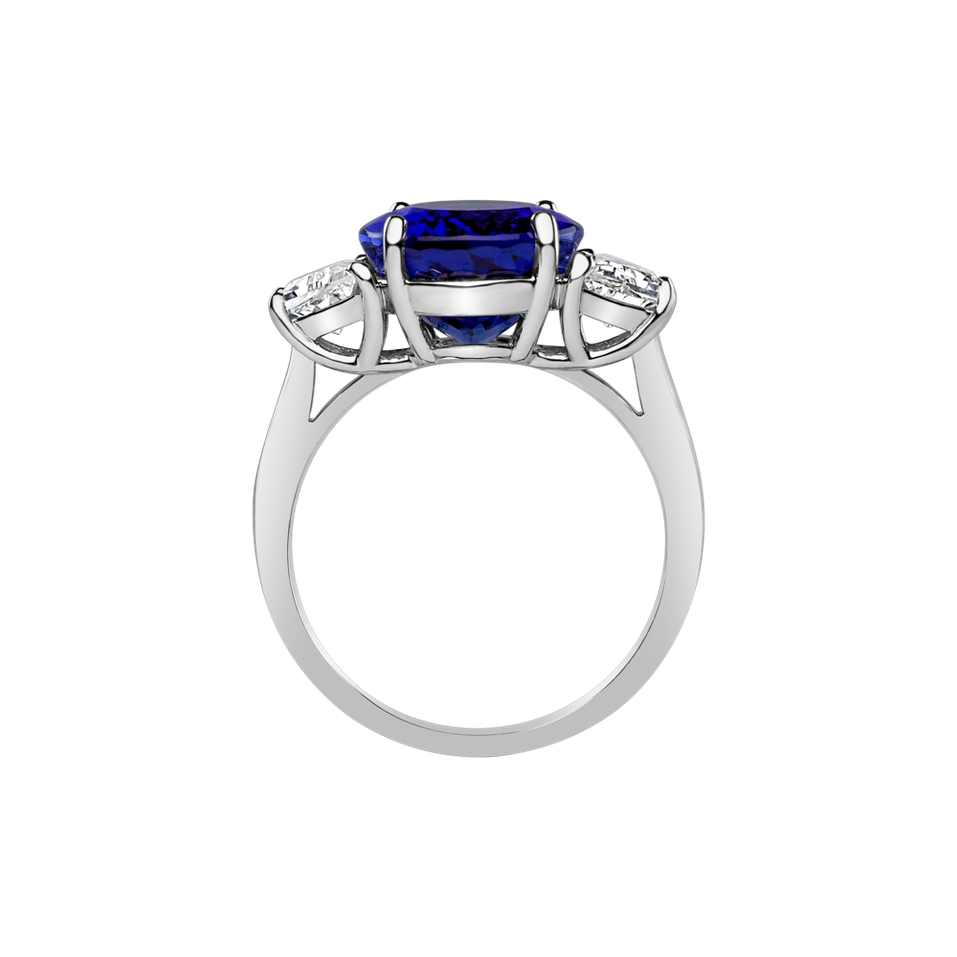 Prsteň s tanzanitom a diamantmi Galaxy Desire