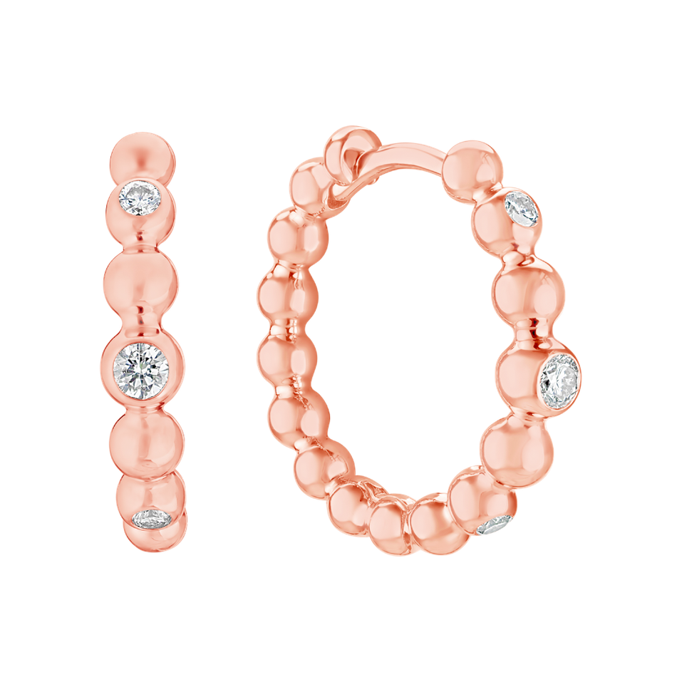 Náušnice s diamantmi Shiny Dots