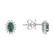 Náušnice s diamantmi a smaragdom Princess3
