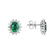 Náušnice s diamantmi a smaragdom Princess3