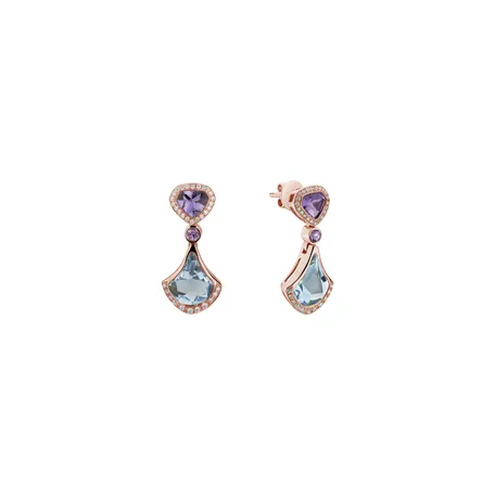 Náušnice s diamantmi a drahokamami Opulent Adornments