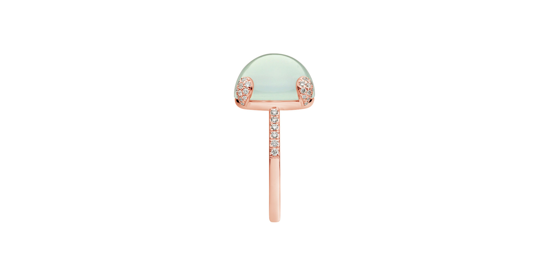 Prsteň s chalcedonom a diamantmi Divine Drop