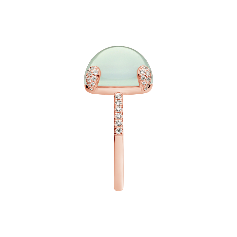 Prsteň s chalcedonom a diamantmi Divine Drop