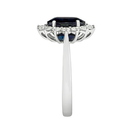 Prsteň s diamantmi a zafírom Princess