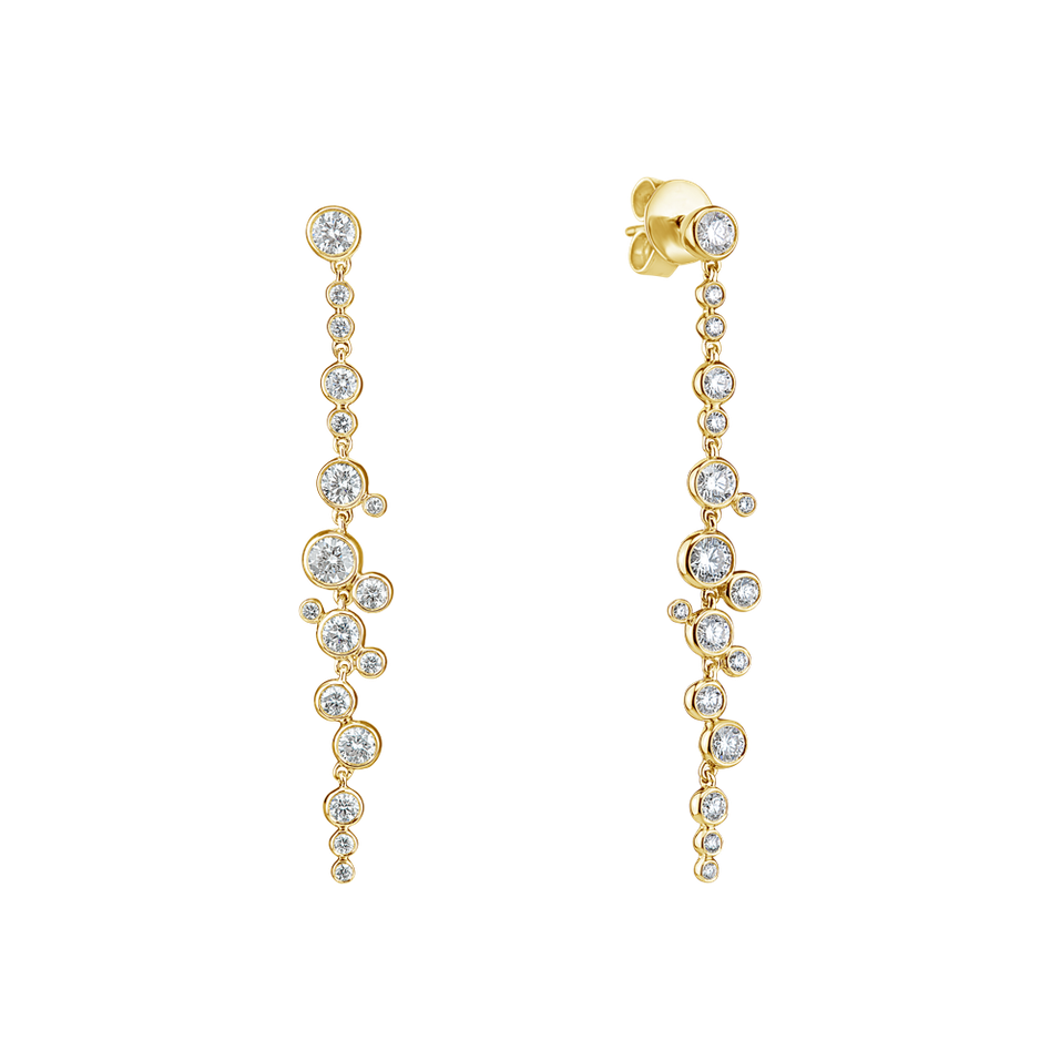 Náušnice s diamantmi Heaven Waterfall