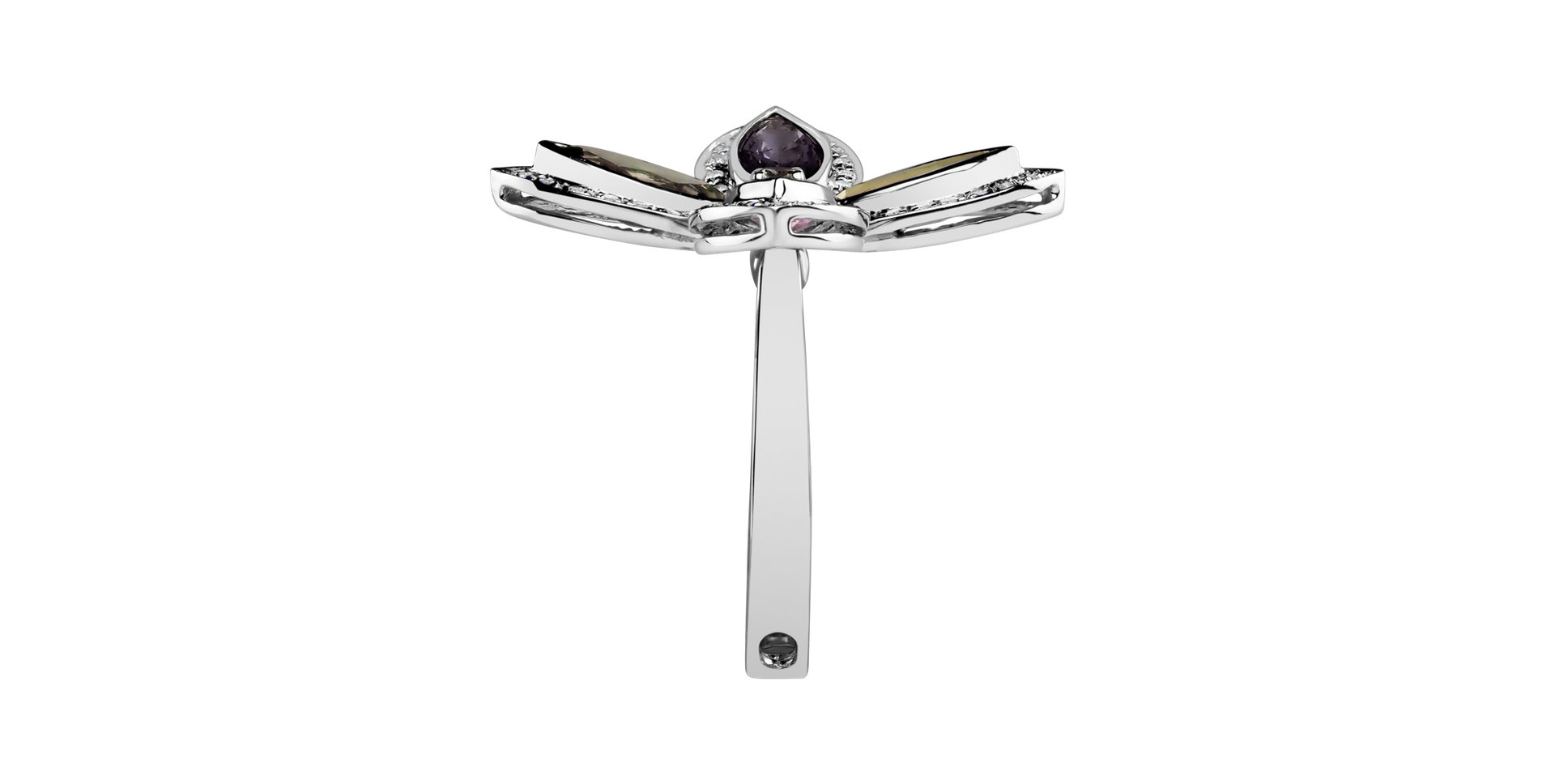 Prsteň s diamantmi a zafírmi Blooming Beauty