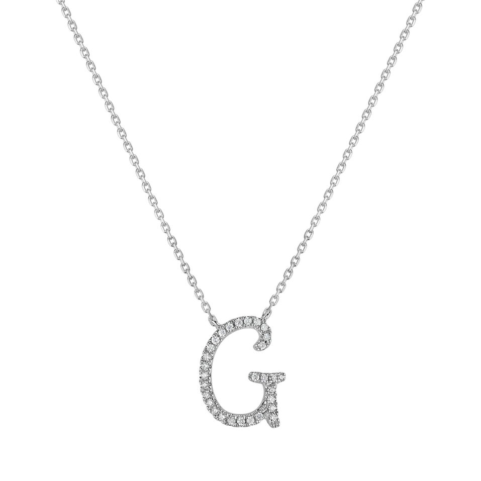 Náhrdelník s diamantmi Curly Glitter G