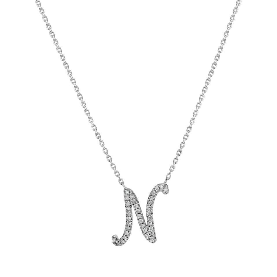 Náhrdelník s diamantmi Curly Glitter N
