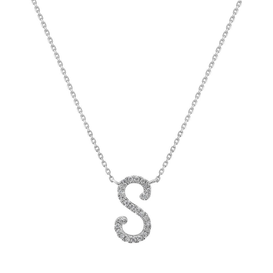Náhrdelník s diamantmi Curly Glitter S