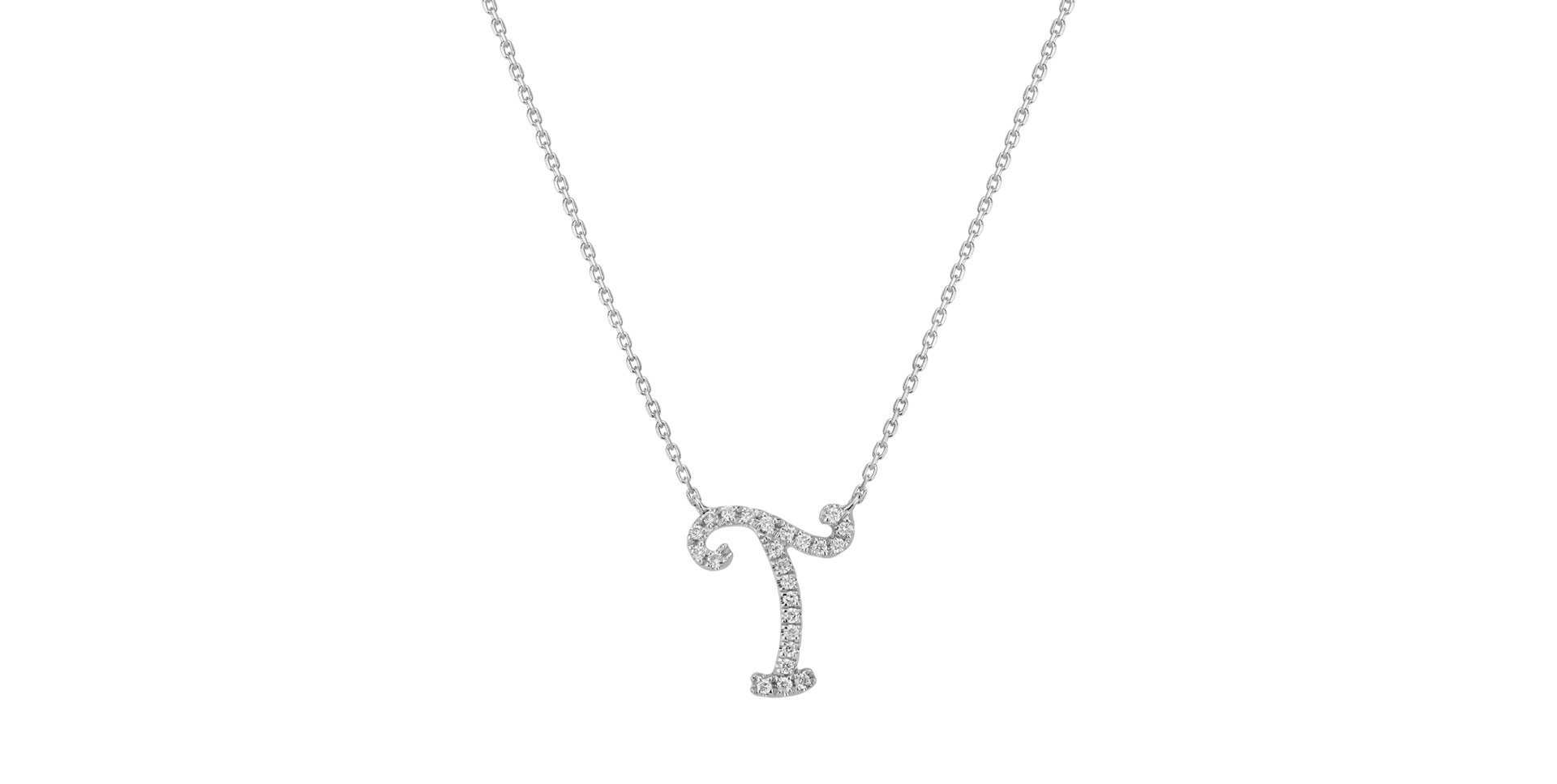 Náhrdelník s diamantmi Curly Glitter T
