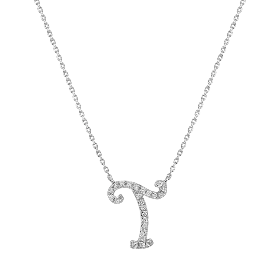 Náhrdelník s diamantmi Curly Glitter T