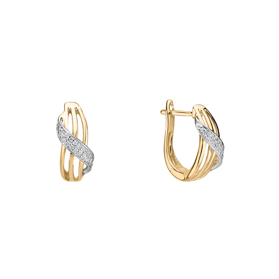 Náušnice s diamantmi Essential Wave