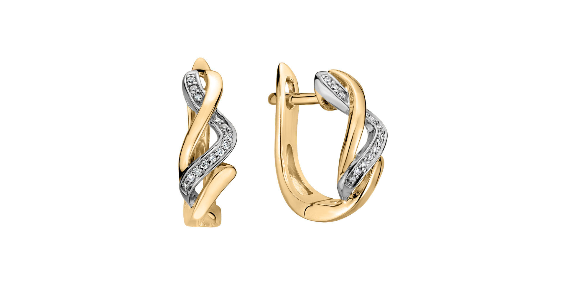 Náušnice s diamantmi Joyful Ribbon