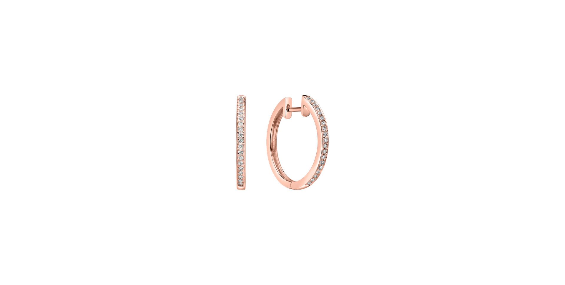 Náušnice s diamantmi Shiny Loop
