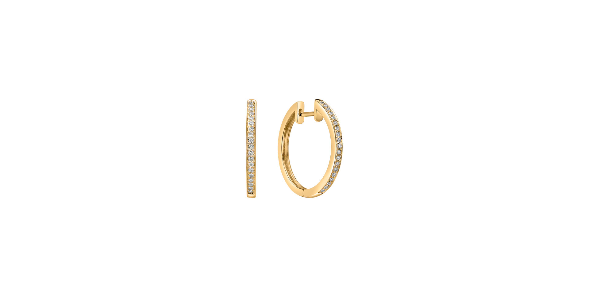 Náušnice s diamantmi Shiny Loop