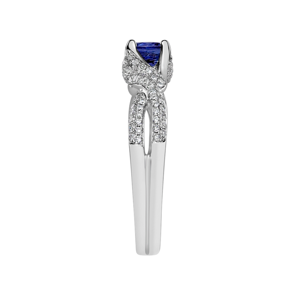 Prsteň s tanzanitom a diamantmi Galaxy Love
