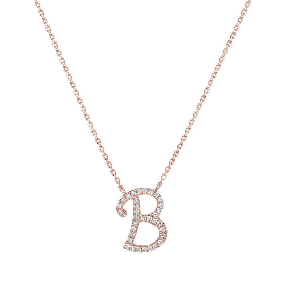 Náhrdelník s diamantmi Curly Glitter B