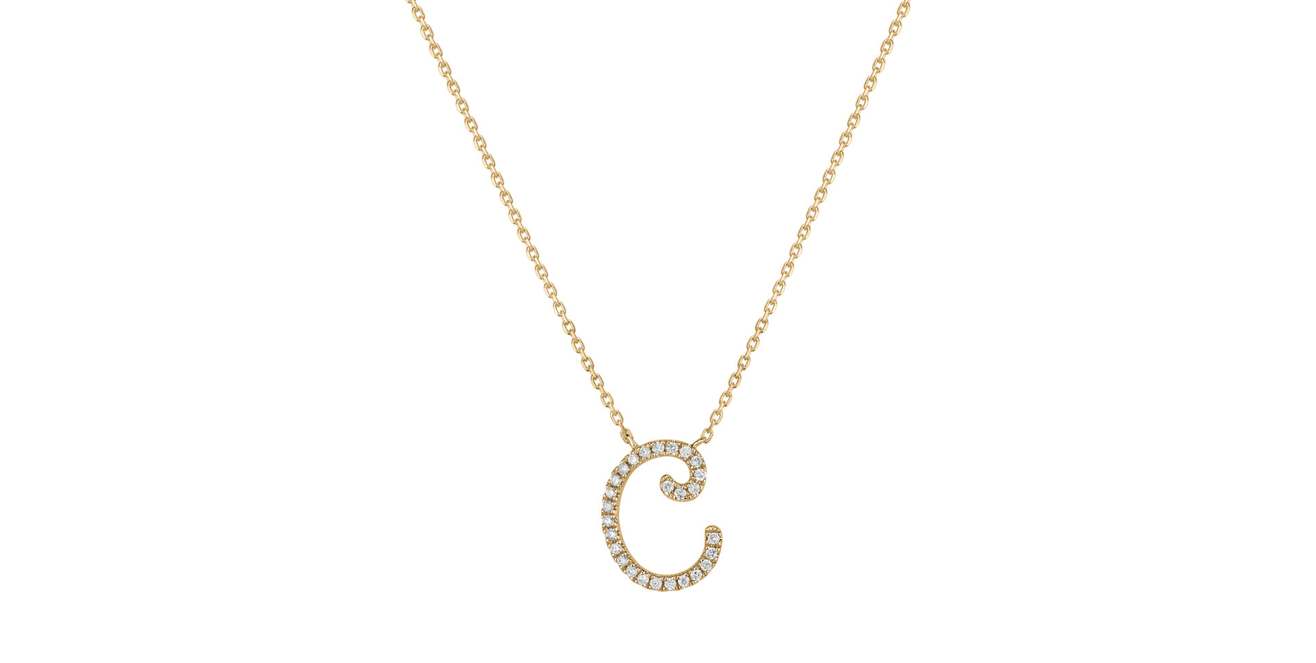 Náhrdelník s diamantmi Curly Glitter C