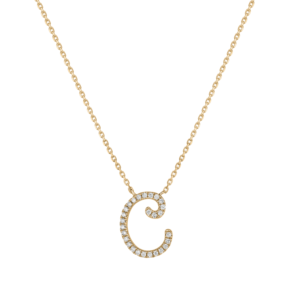 Náhrdelník s diamantmi Curly Glitter C